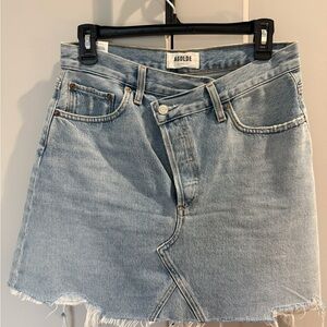 Agolde Light Blue Denim Mini Skirt